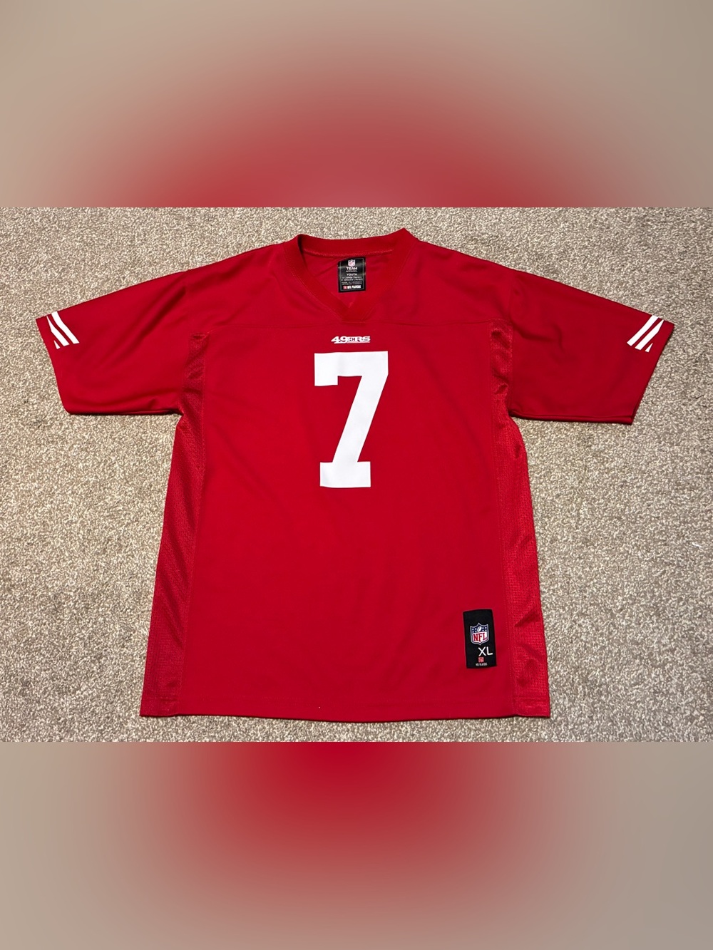Colin Kaepernick #7 Youth X-Large Red Jersey San Francisco 49ers NFL Football QB